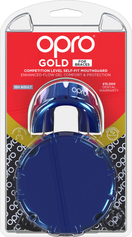 Opro Self-Fit Gold Mouthguard for Braces Pearl Blue/Pearl 